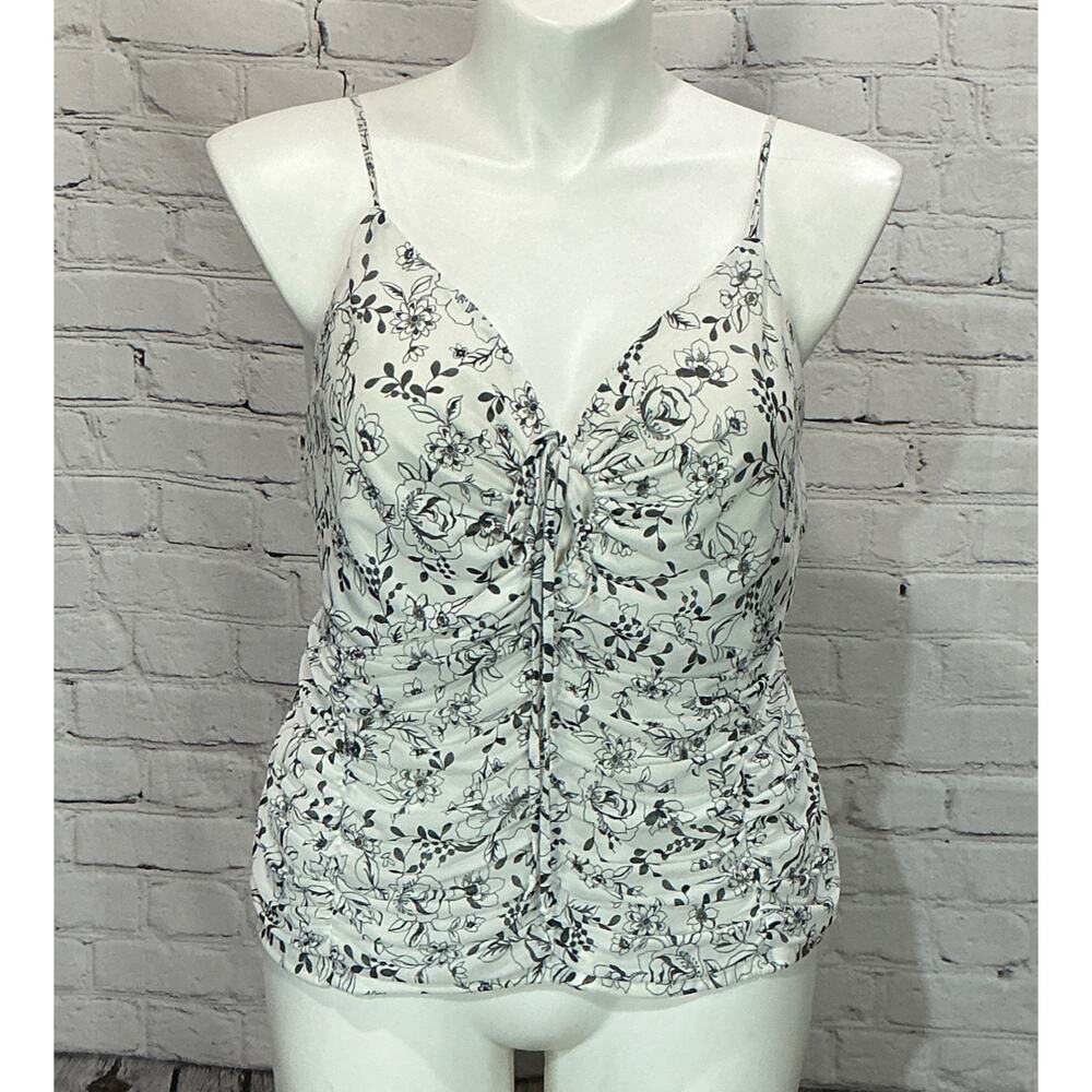 Willow Young Contemporary Women’s Floral Ruched Camisole Top (Size 2X)